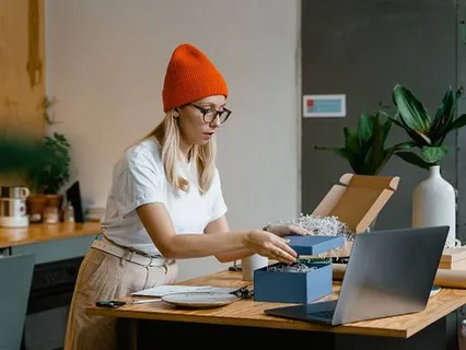 An order being packed by hand