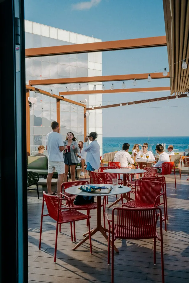An evening on the rooftop at Norrsken House